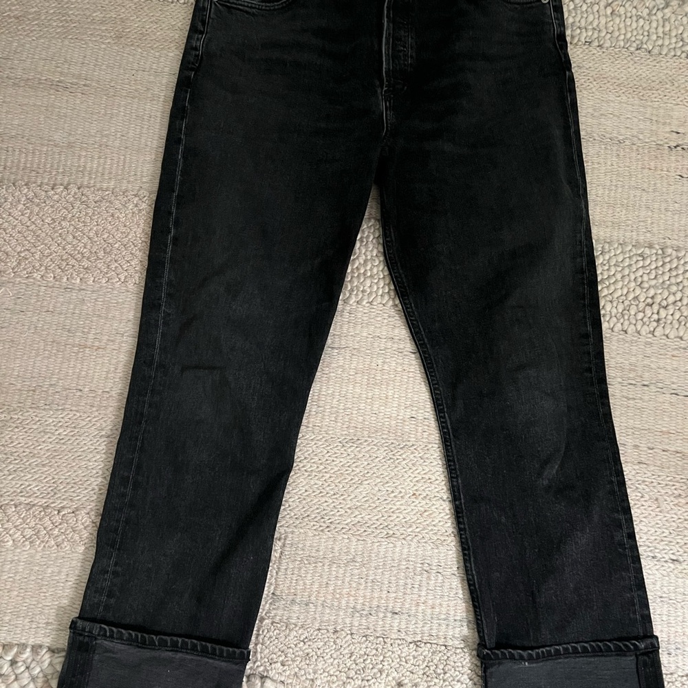 Agolde Black Relaxed Fit Denim